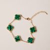 Riley Green Quatrefoil Charm Bracelet
