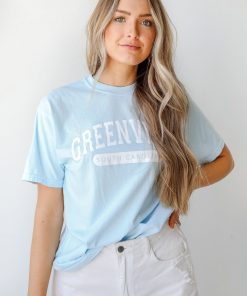 Light Blue Greenville South Carolina Tee