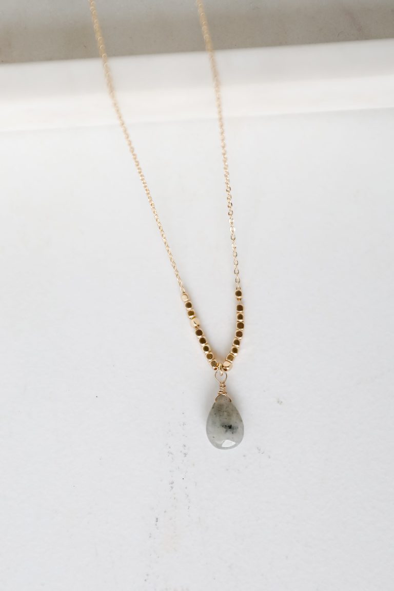FINAL SALE - Kylie Gold Gemstone Charm Necklace