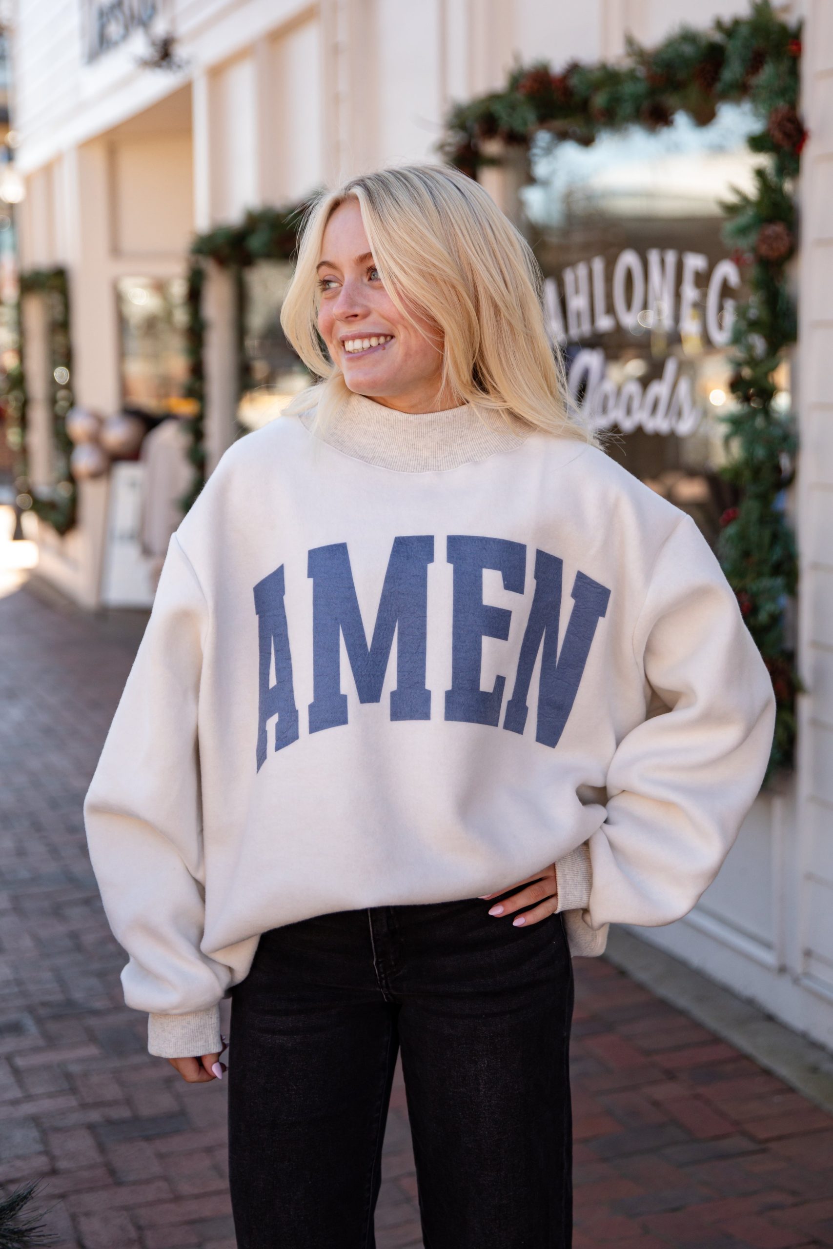 WWJD Reversible Mockneck Sweatshirt - Image 3
