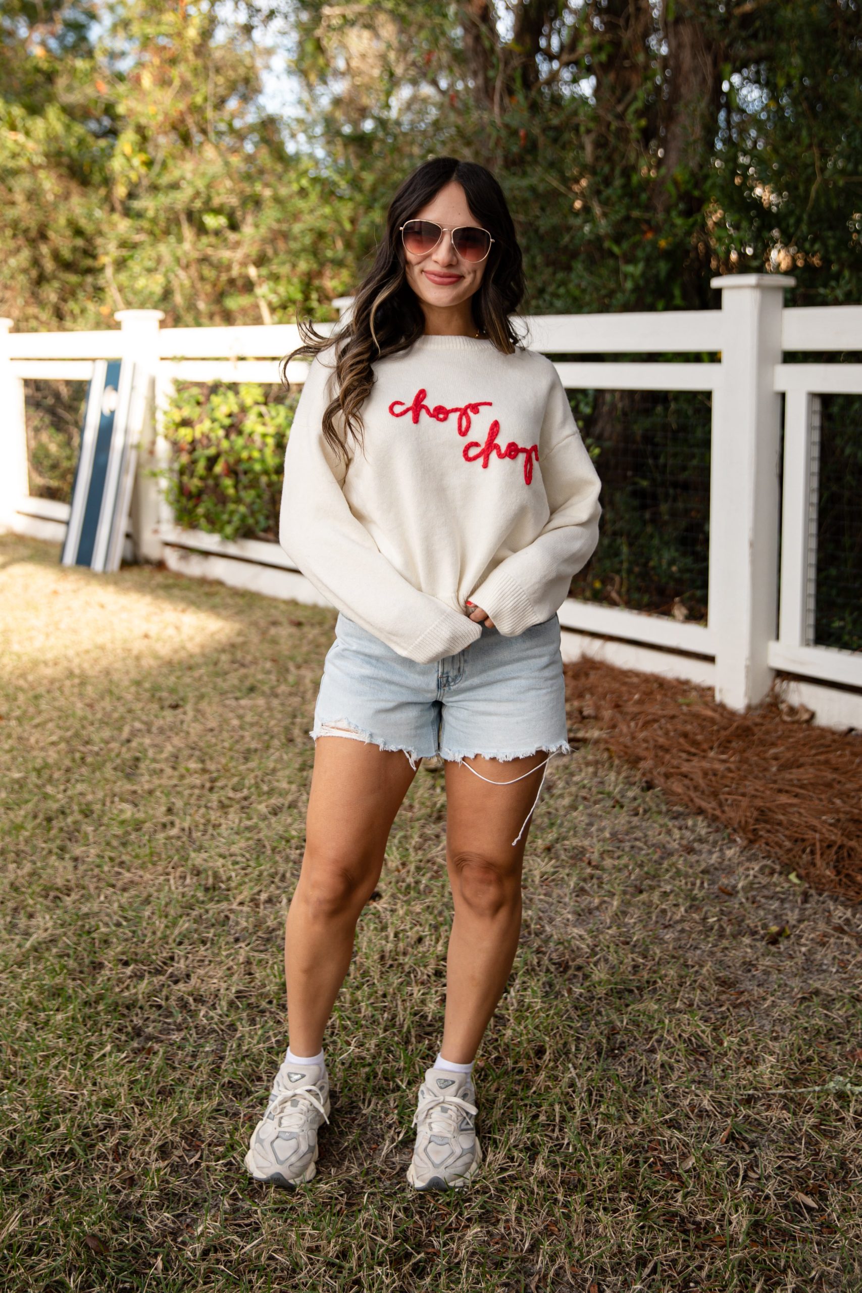 Chop Chop Script Ivory Sweater - Image 4