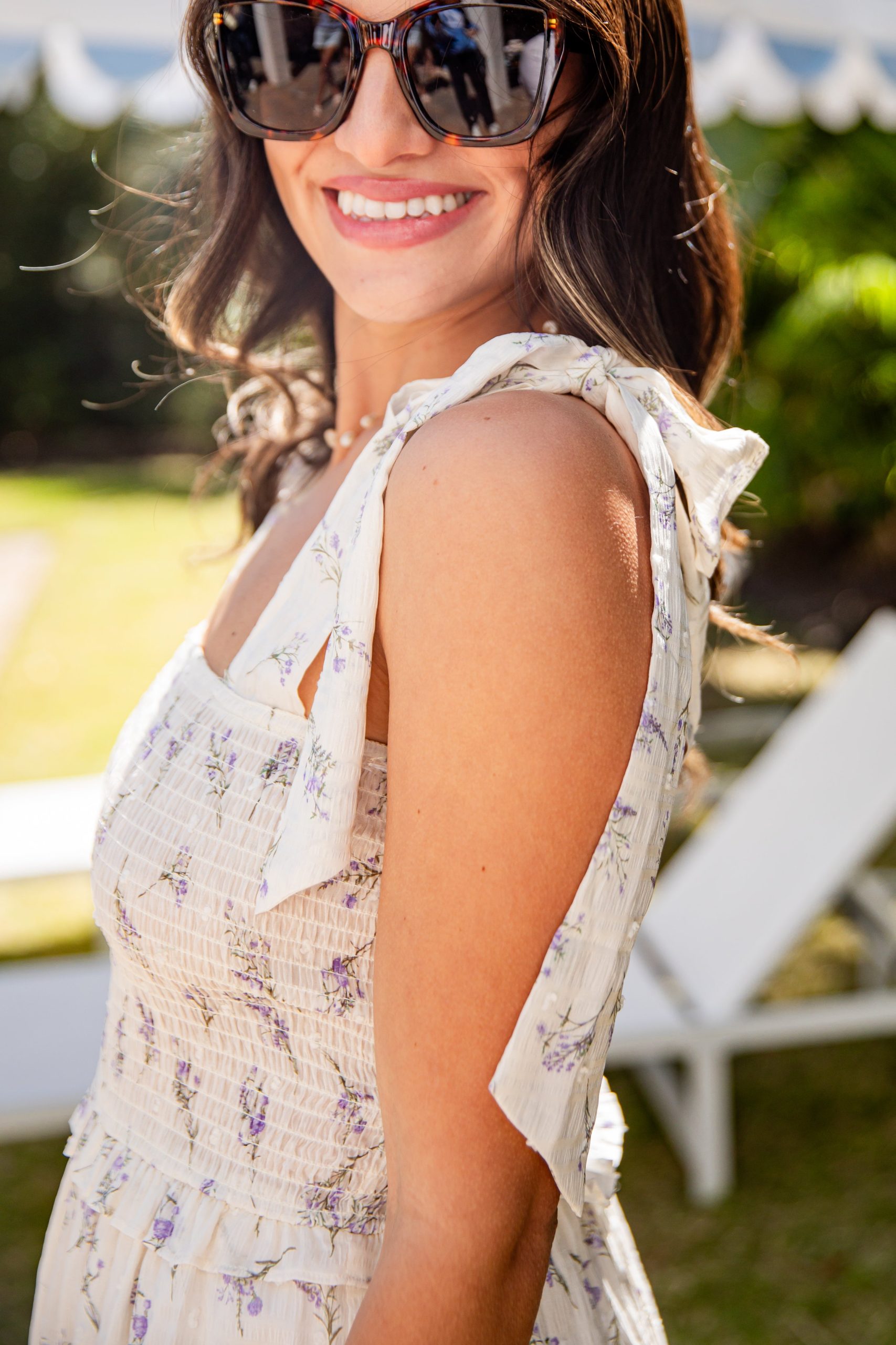 Whispering Petals Floral Ivory Tiered Maxi Dress - Image 4