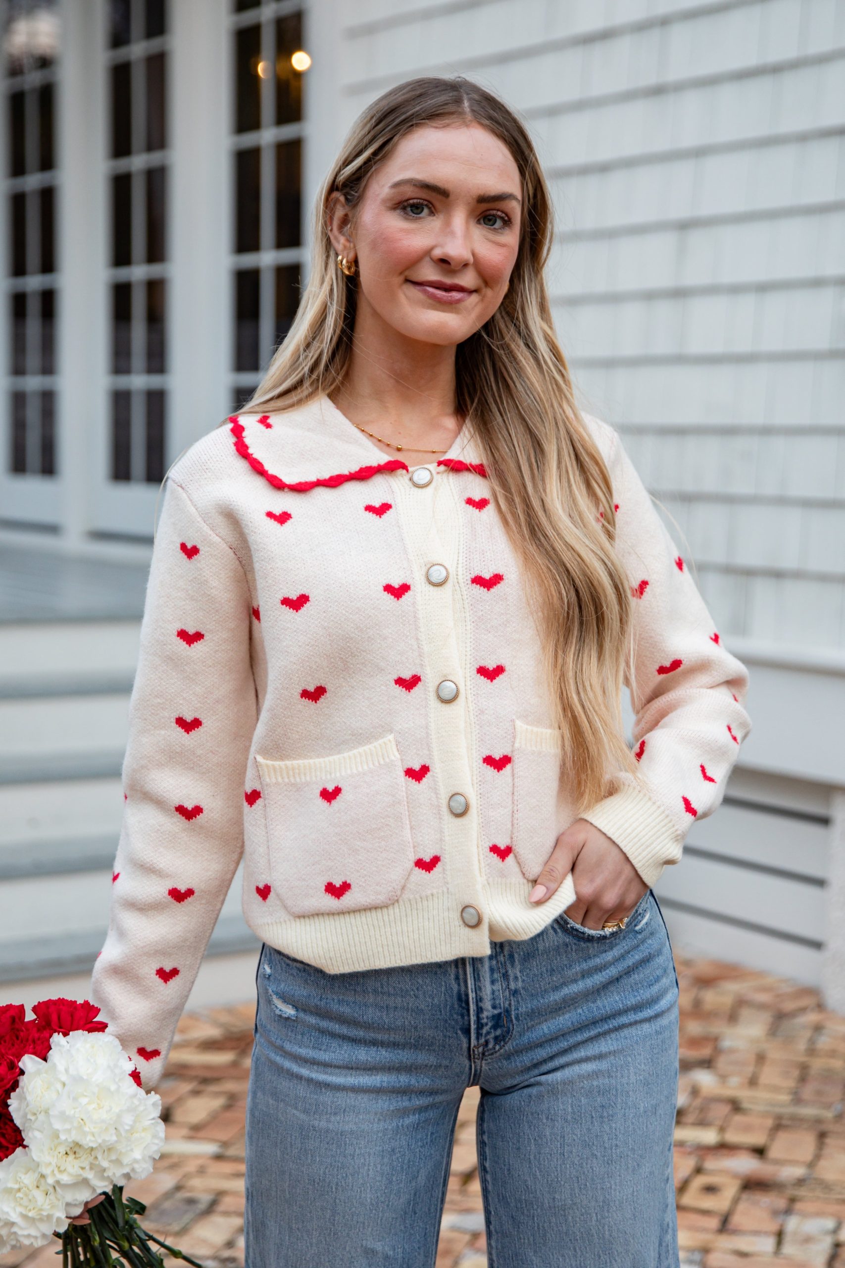 FINAL SALE - Cupid’s Crush Heart Sweater Cardigan - Image 5