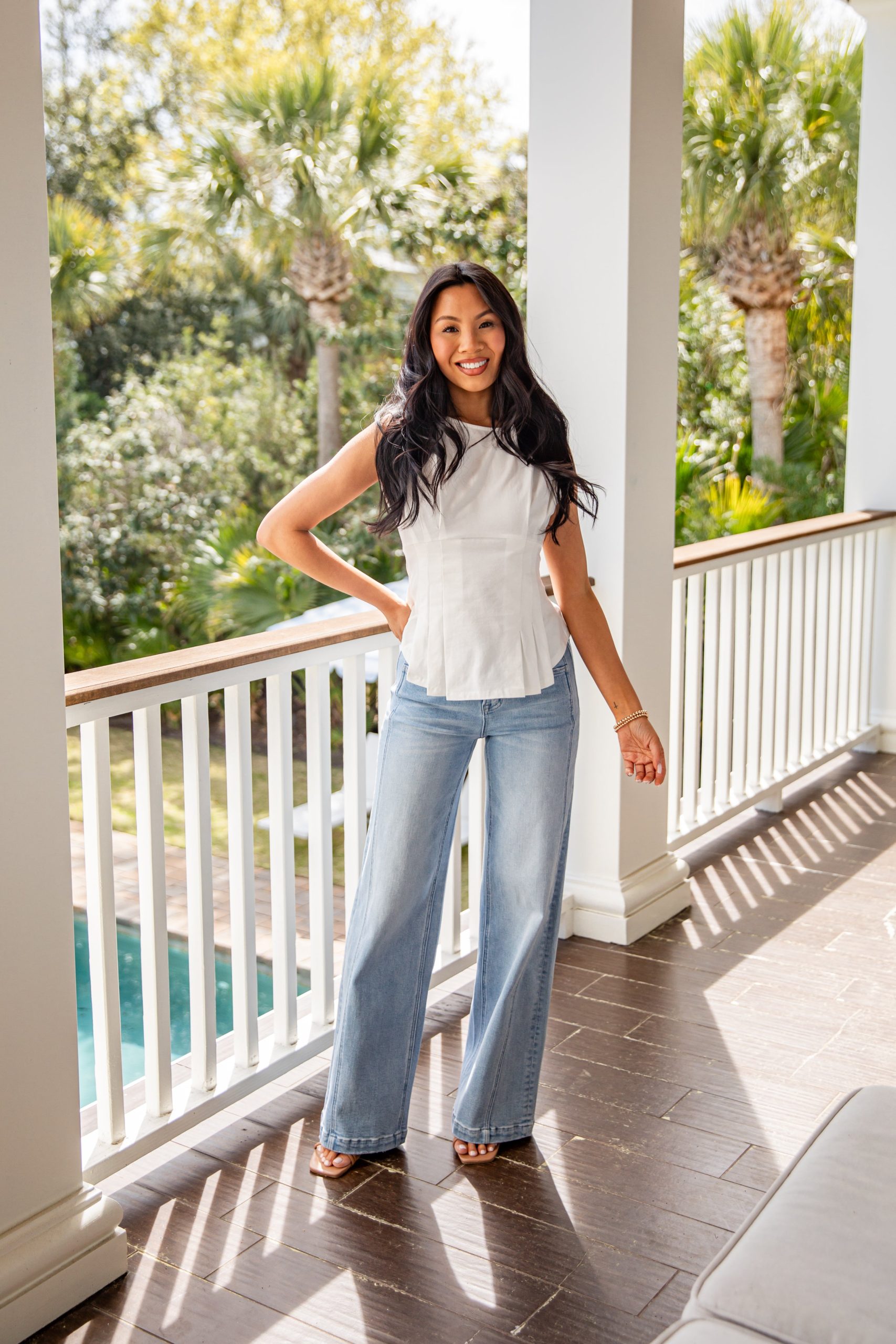 Sleek Statement Peplum Tank Top - Image 5