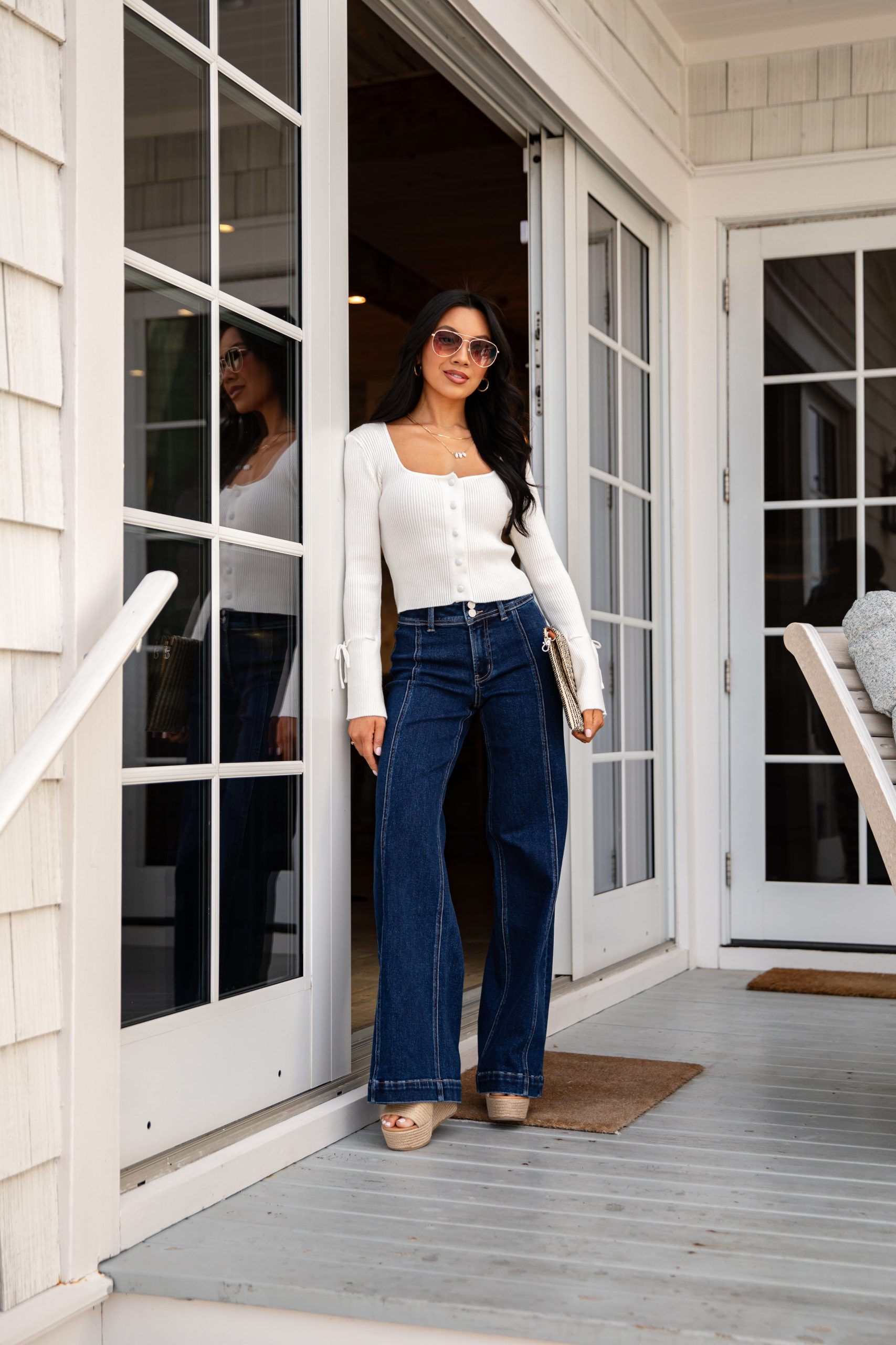 FINAL SALE - Written in Love Tie-Sleeve Ivory Ribbed Knit Top - Image 3