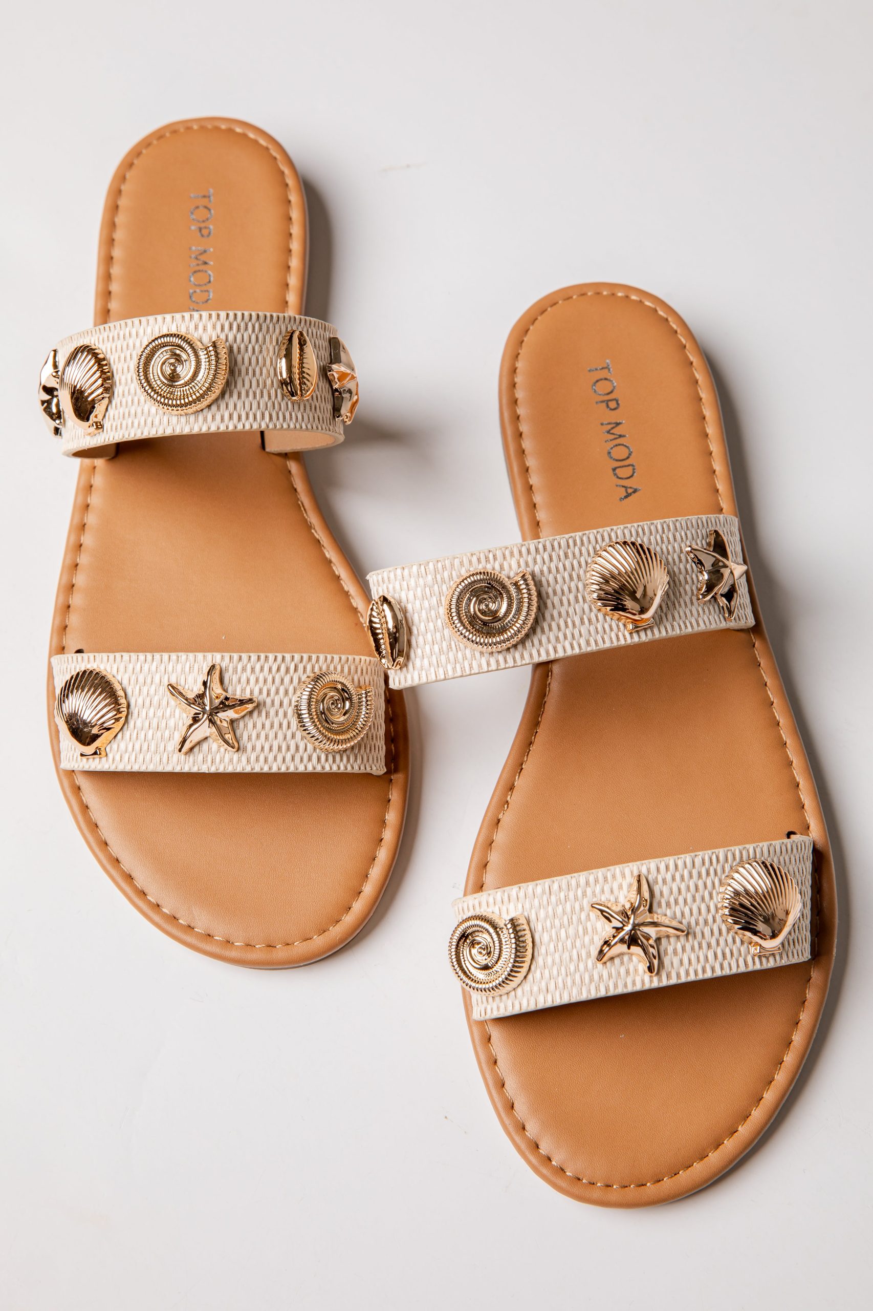 Marina Shell Embellished Slide Sandal - Image 2