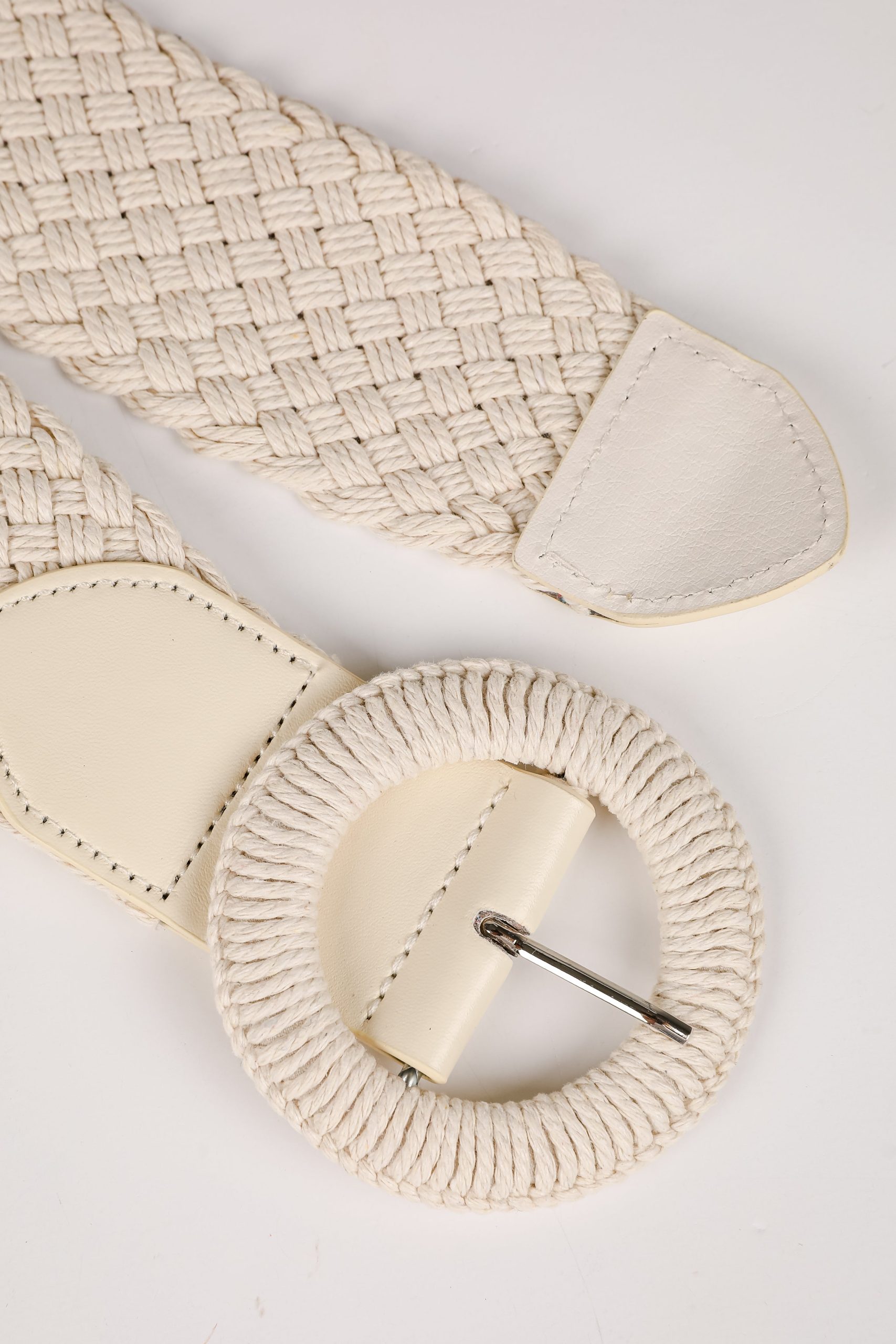 Keep It Together Ivory Straw Belt - Image 2