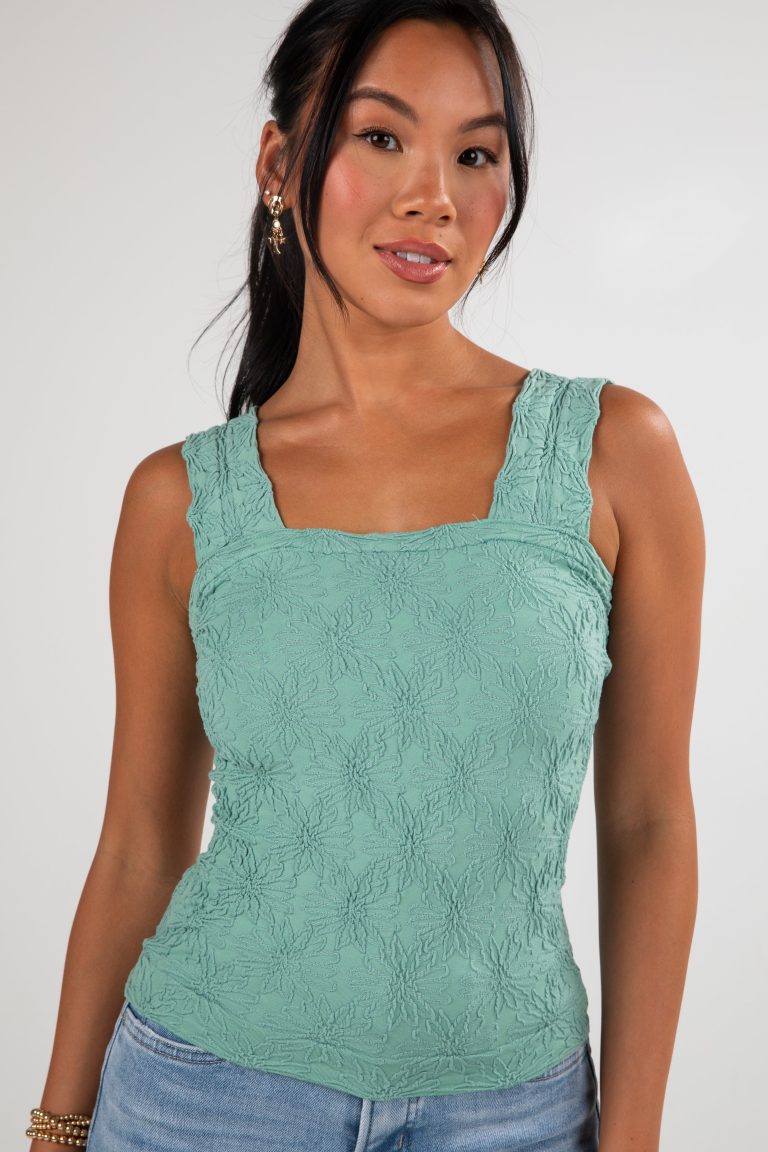 Sweetheart Mood Flower Knit Tank