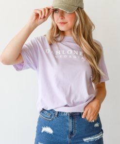 Lavender Dahlonega Georgia Block Letter Tee