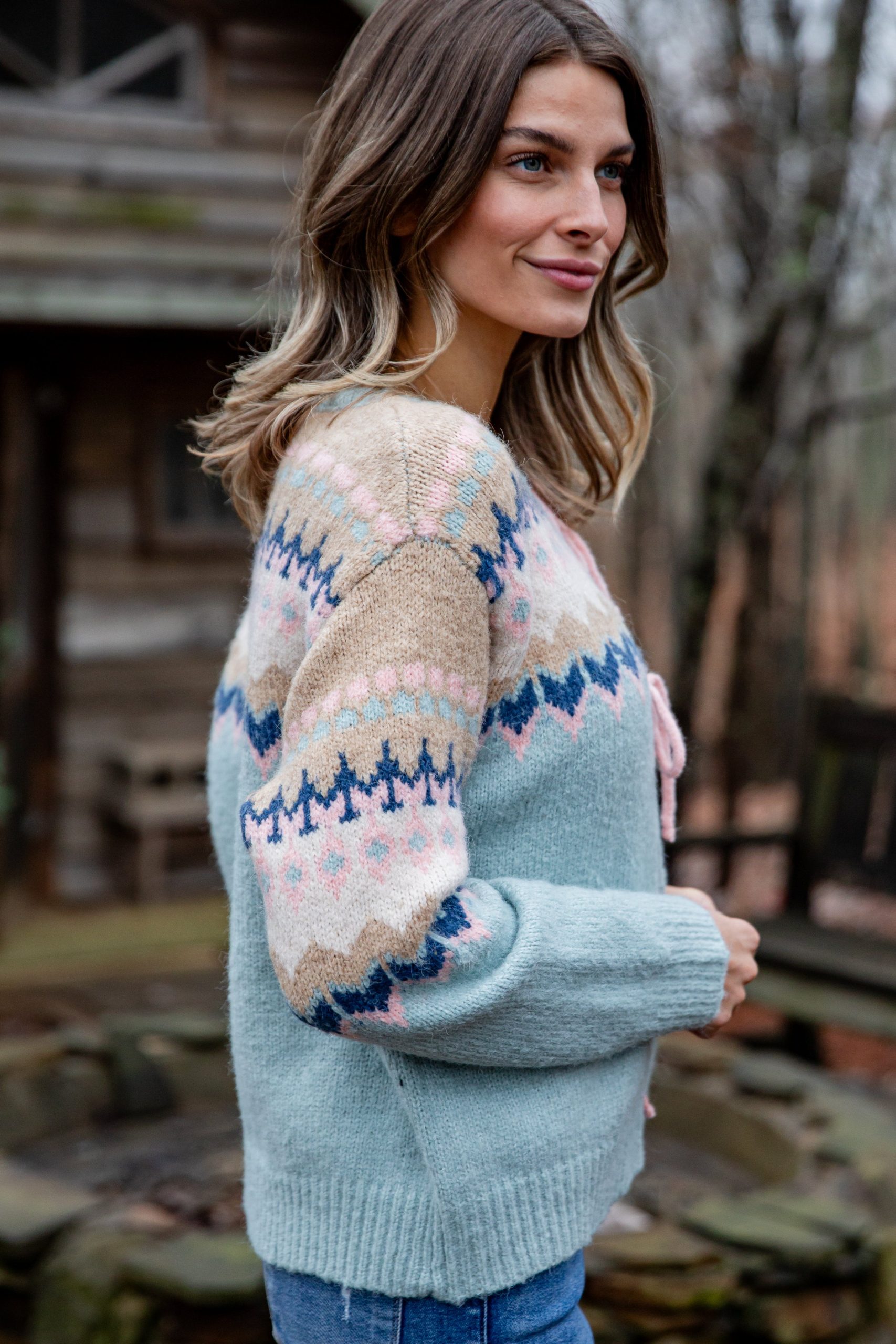 FINAL SALE - Emberfield Light Blue Knit Sweater - Image 5
