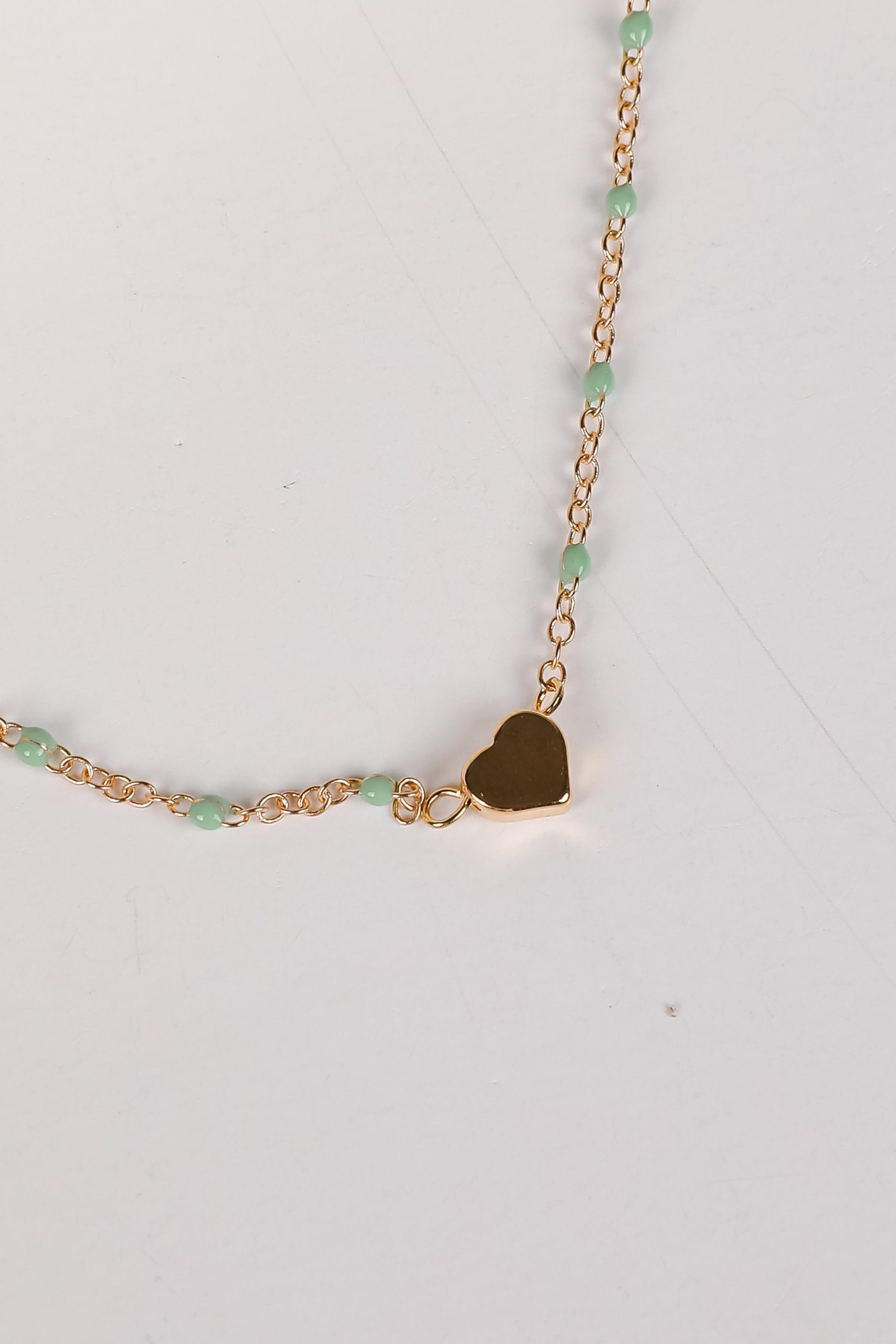 Blaire Beaded Heart Charm Necklace - Image 3