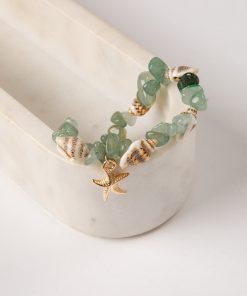 Sutton Green Gemstone Charm Bracelet