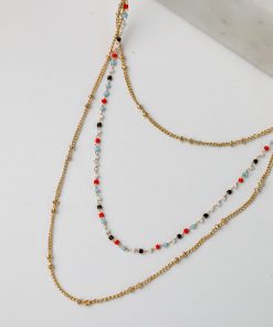 FINAL SALE - Sophie Multi Beaded Layered Necklace