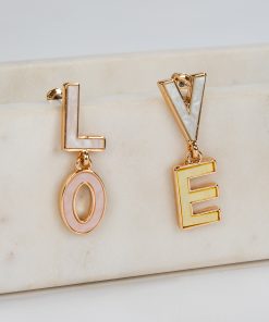 Kendall Multi "Love" Drop Earrings