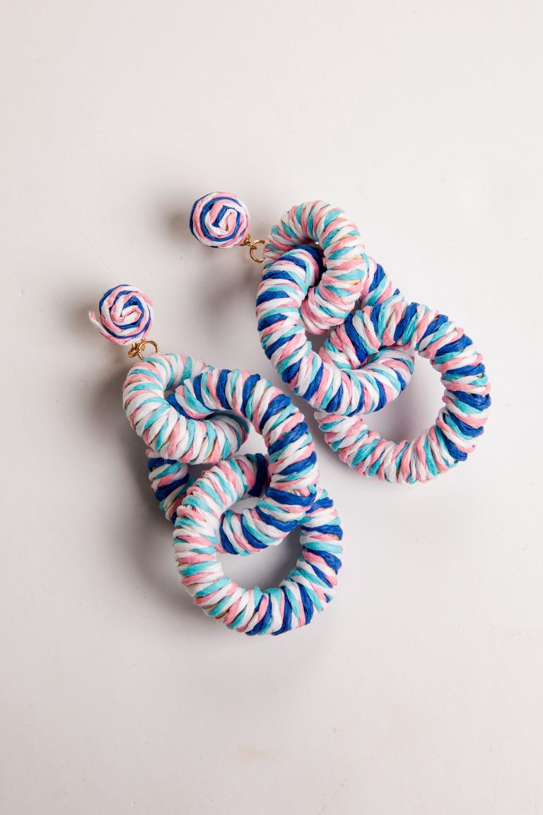 Emmaline Twist Drop Hoop Earrings