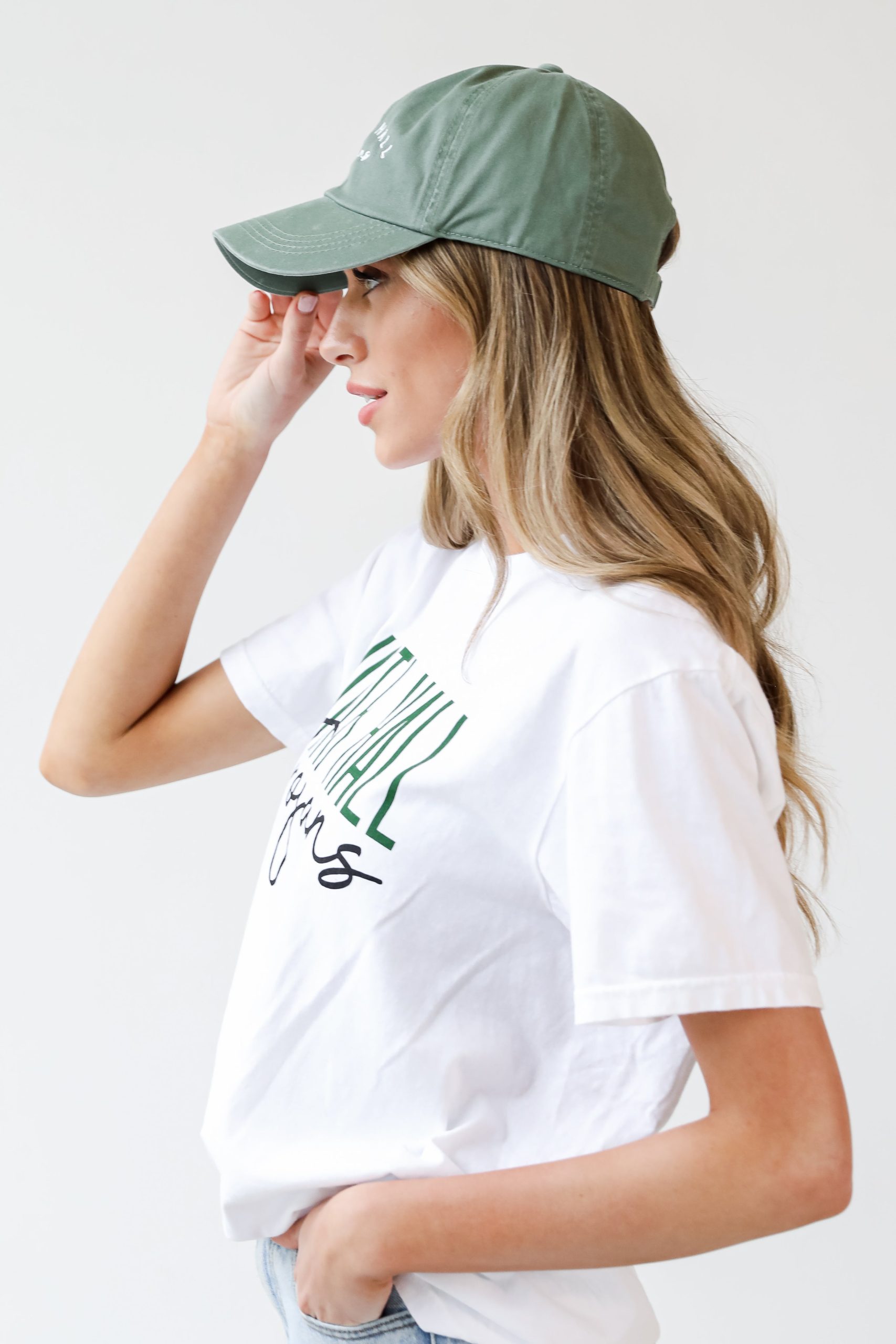 Green North Hall Trojans Embroidered Hat - Image 5