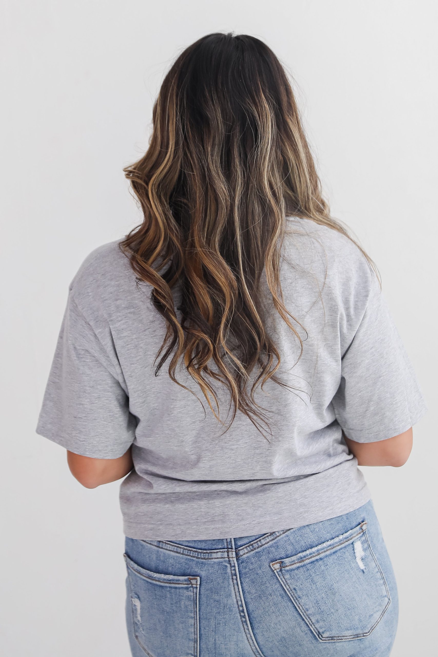 Heather Grey North Hall Home Of The Trojans Cropped Tee - Image 5