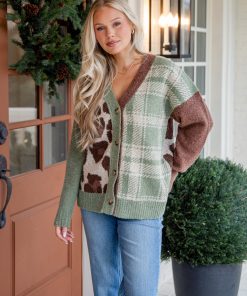 FINAL SALE - Maple Lane Olive Striped Sweater