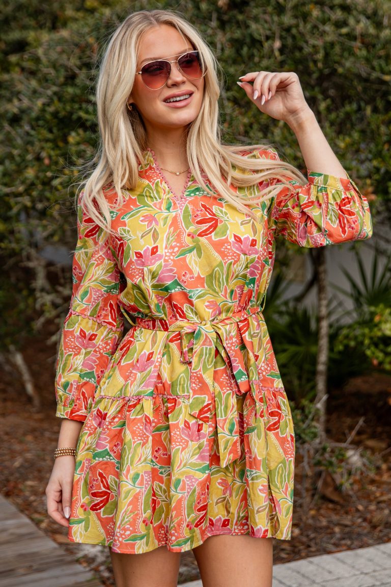 Pink Floral Reverie Mini Dress