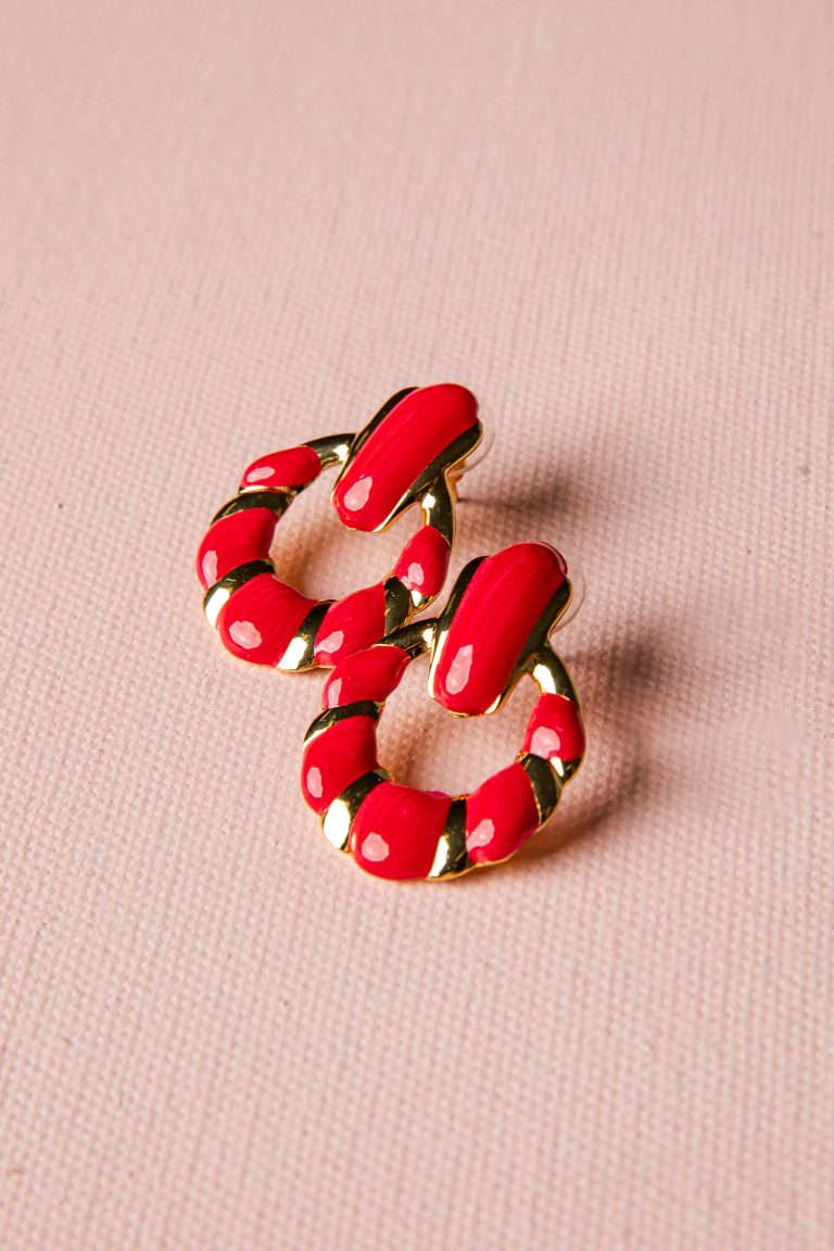 Soleil Pink Hoop Earrings