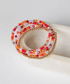 Amelia Gold Beaded Bracelet Set