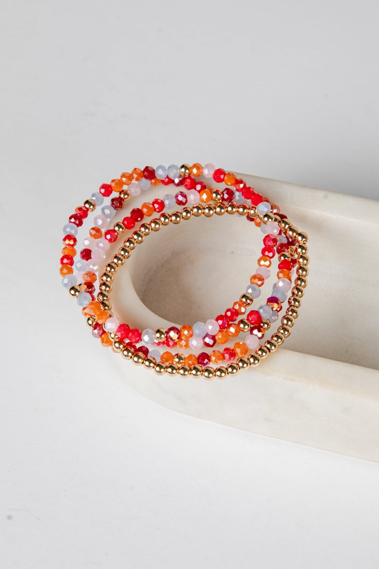 Amelia Gold Beaded Bracelet Set