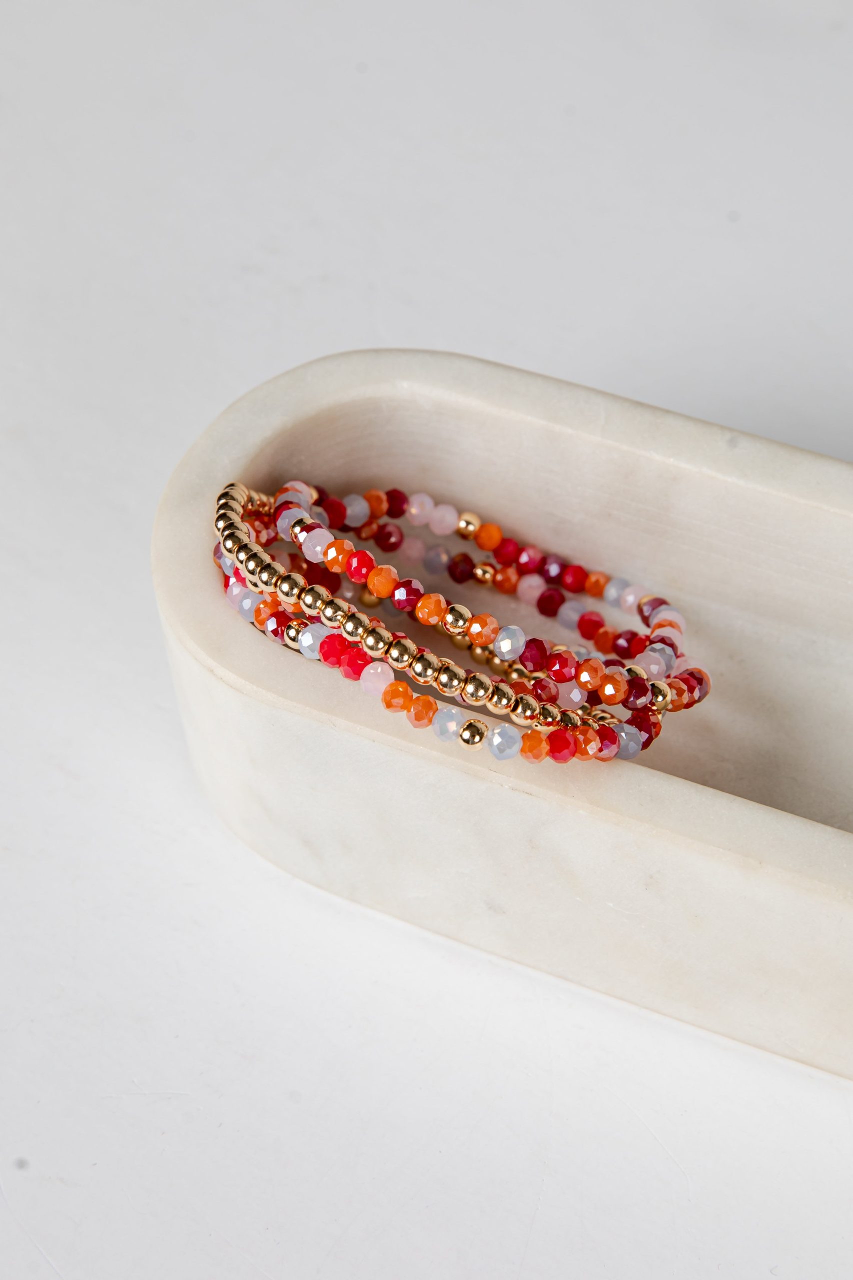 Amelia Gold Beaded Bracelet Set - Image 2