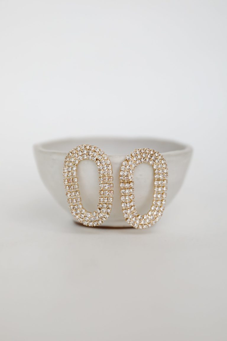 Blair Gold Rhinestone Statement Earrings