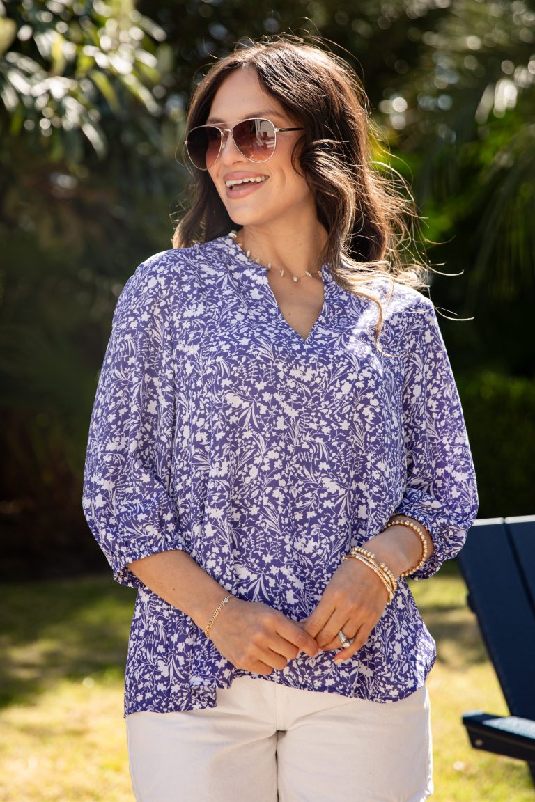 FINAL SALE - Couldn't Be Better Royal Blue Floral Blouse