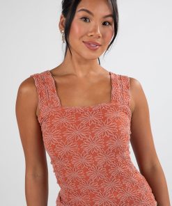 Sweetheart Mood Flower Knit Tank