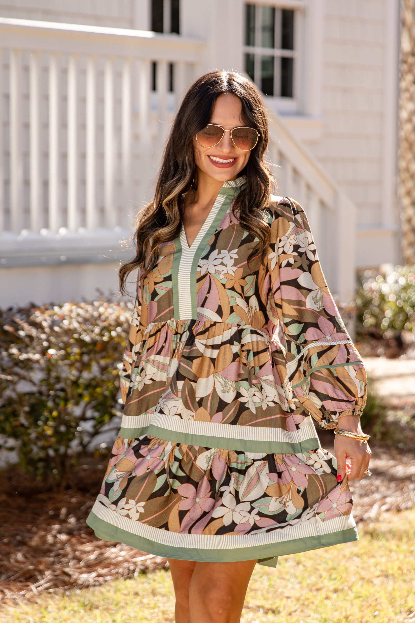 Feeling Inspired Sage Floral Mini Dress - Image 4