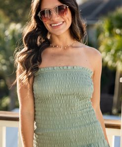 Sidewalk Cafe Smocked Tube Top - DU Deal