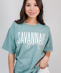 Seafoam Savannah Georgia Script Tee