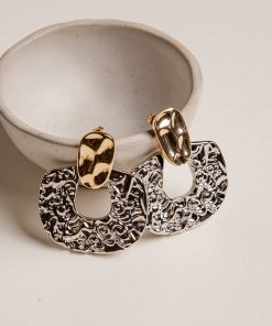 Mariana Silver Hammered Statement Earrings