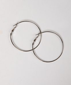 Aria Silver Hoop Earrings