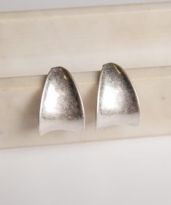 Amber Silver Statement Drop Earrings