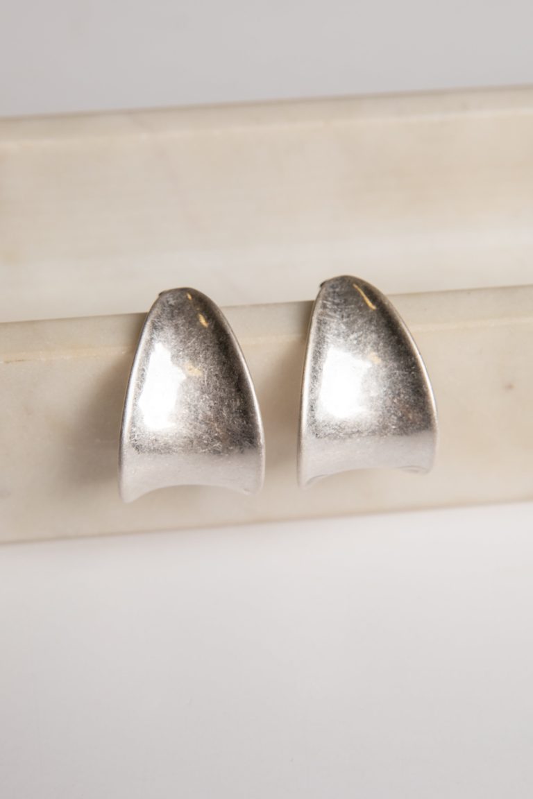 Amber Silver Statement Drop Earrings
