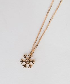 FINAL SALE - Ansley Gold Snowflake Charm Necklace