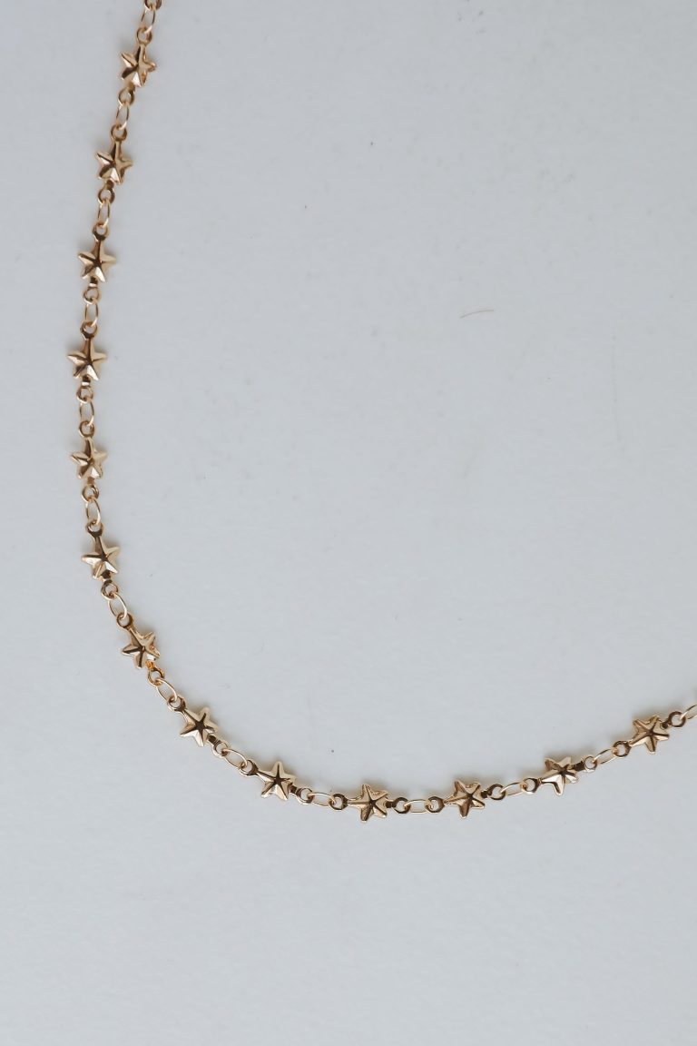 FINAL SALE - Carly Gold Star Chain Necklace