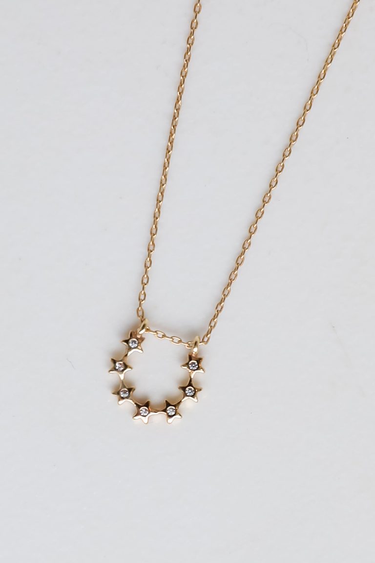FINAL SALE - Aurora Gold Rhinestone Star Charm Necklace
