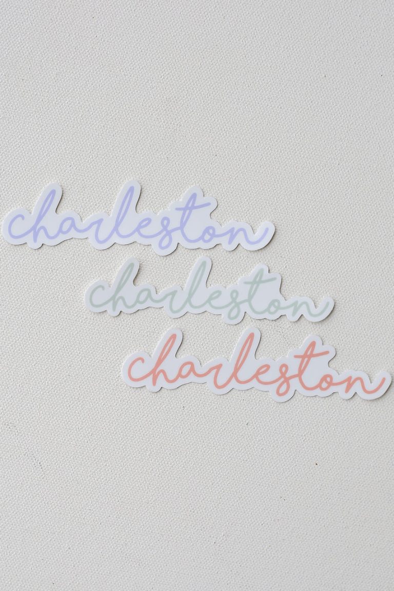 Small Charleston Script Sticker
