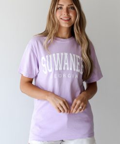 Lavender Suwanee Georgia Block Letter Tee