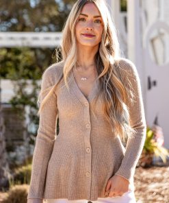 FINAL SALE - Timeless Touch Taupe Knit Top
