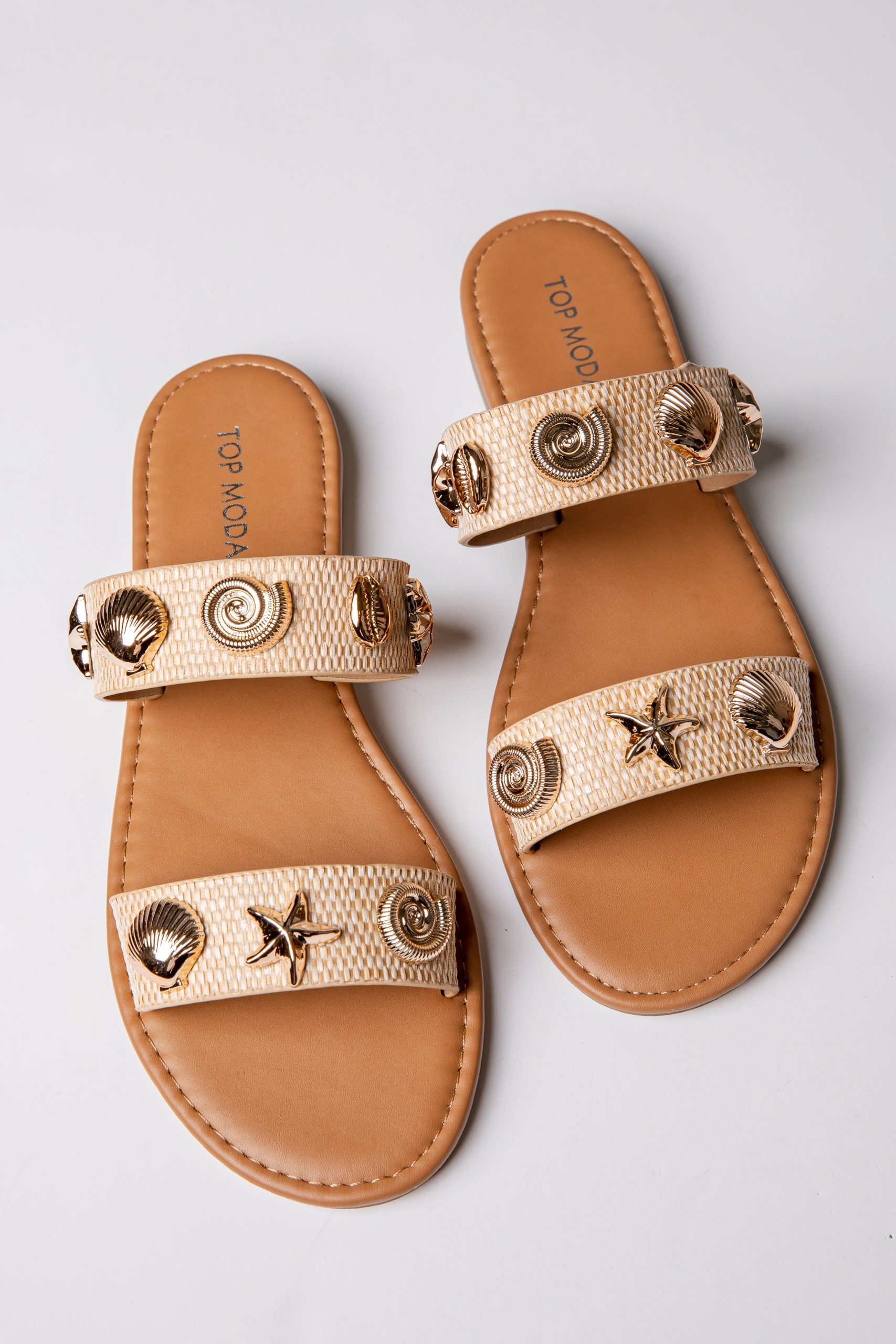 Marina Shell Embellished Slide Sandal - Image 4