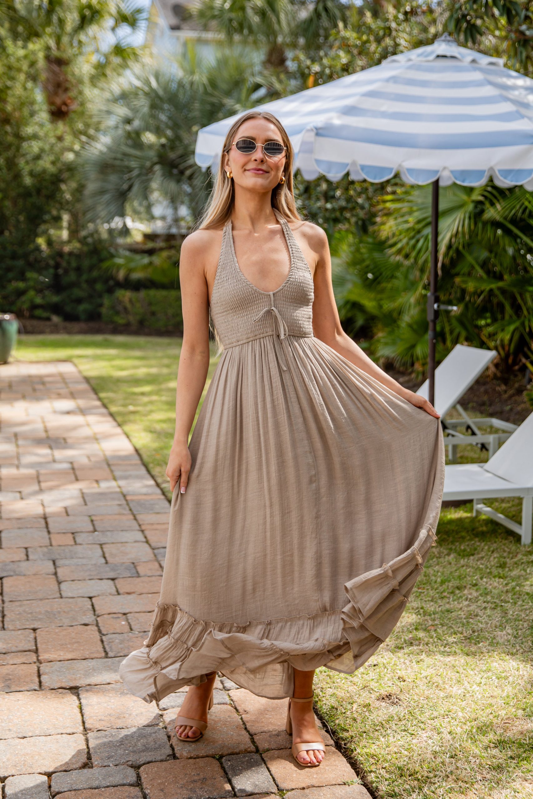 Effortless Charm Smocked Strap Maxi Dress - Image 2