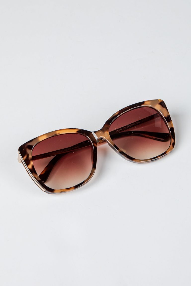 Bonsai Tortoise Oversized Square Sunglasses