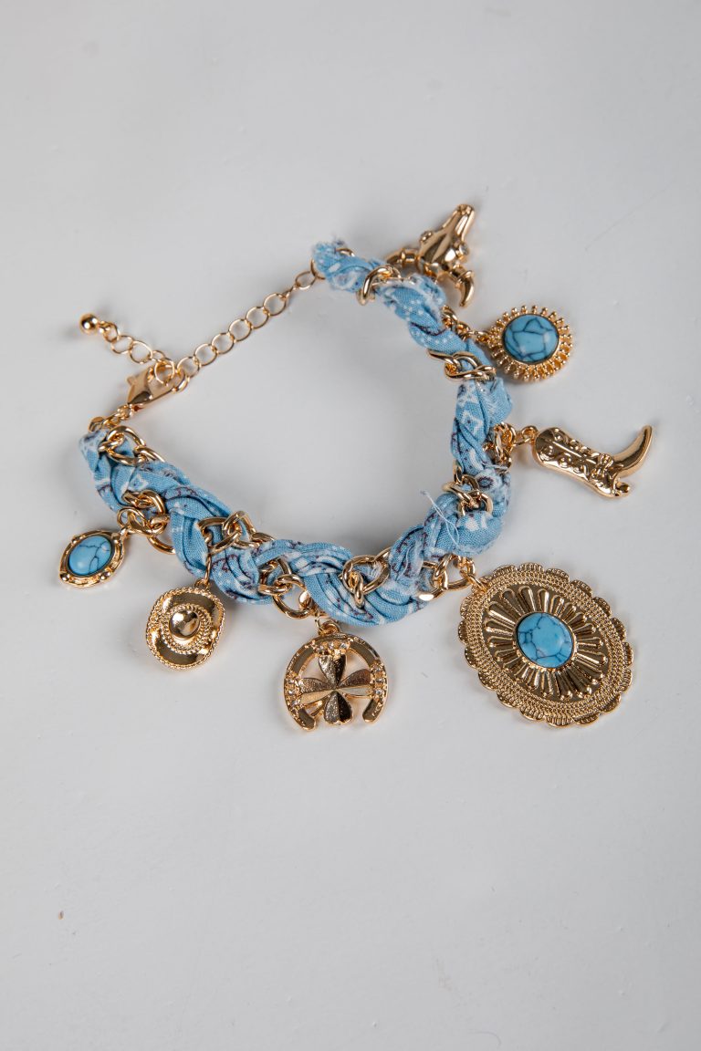 Clara Turquoise Western Charm Layered Bracelet