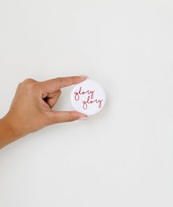 Large Glory Glory Script Button