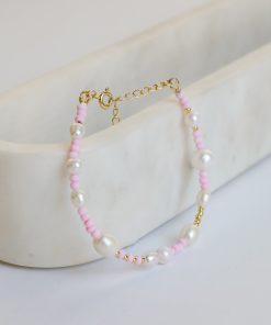 FINAL SALE - Kayla White Beaded Bracelet