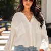 Airlight Button Up White Relaxed Blouse